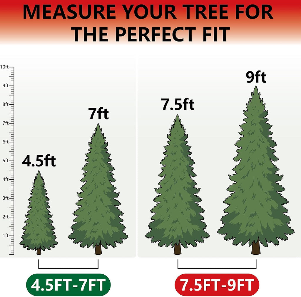 Christmas Tree Storage Bag, Fits for 4.5-7 ft Xmas Artificials | Zippered Bag with Reinforced Carrying Handles and