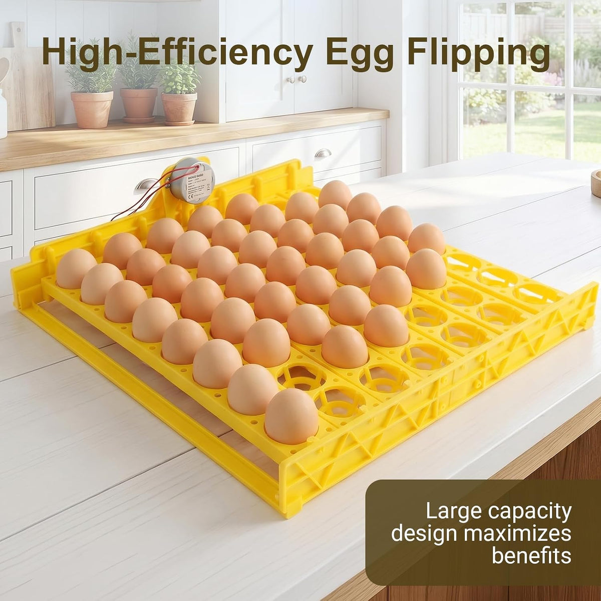 56 Eggs Automatic Incubator Turner Tray, 110V Motorized Device