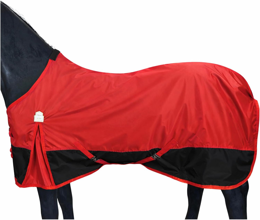 420D Ripstop Lightweight Horse Turnout Sheet, No Fill, Water-Resistant & Breathable Horse Blanket for Spring and Mild