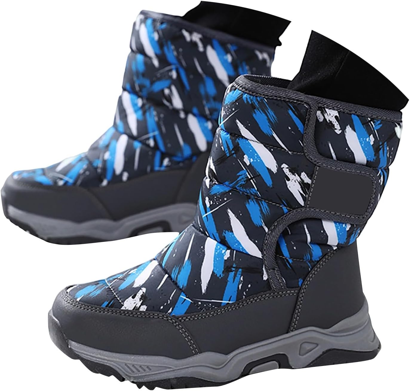 Kids Snow Boots Winter Boys Girls Waterproof Insulated Fleece Lined Ski Shoes Cozy Outdoor Non Slip Hiking Booties