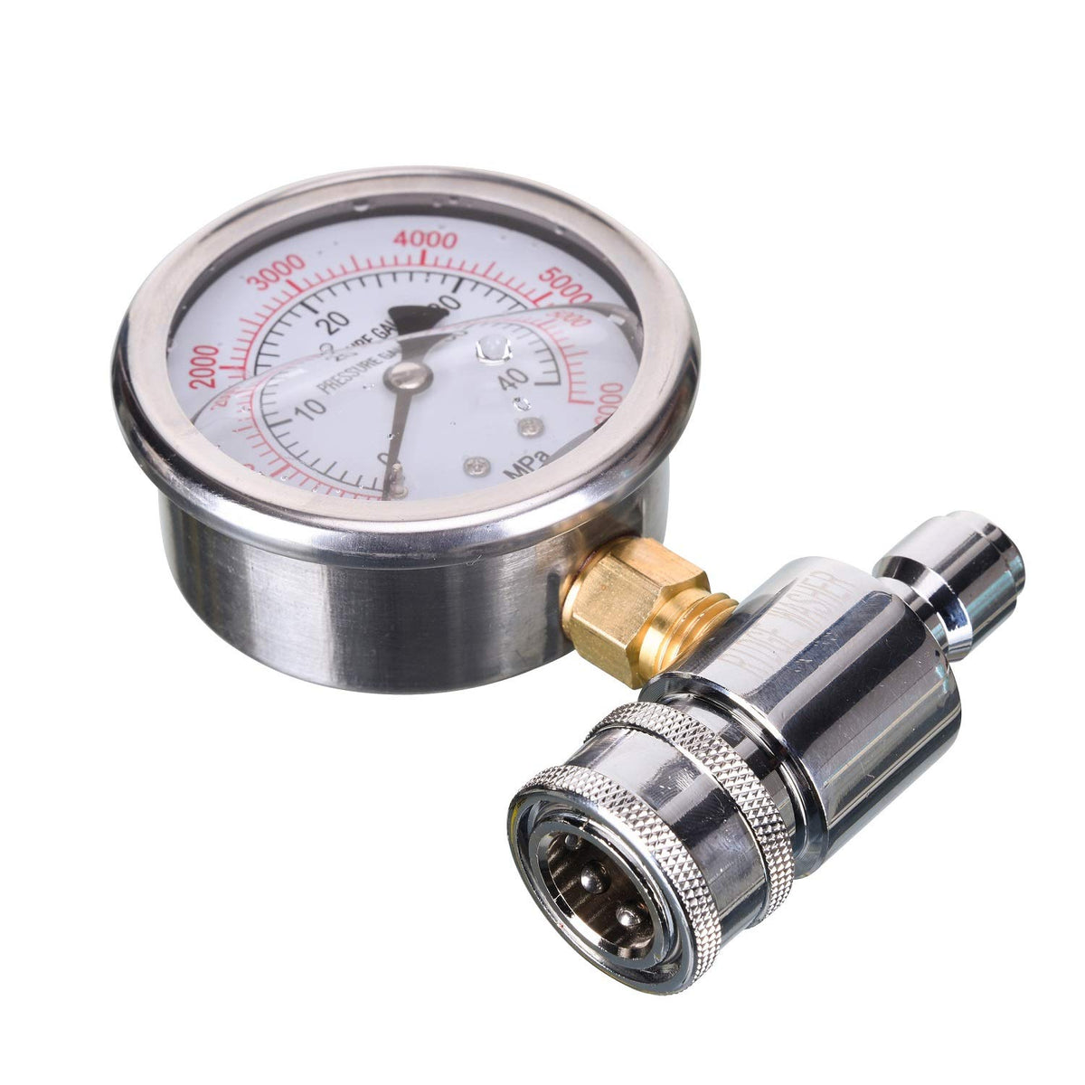 RIDGE WASHER Pressure Washer Gauge with 3/8'' Quick Connect Socket and Plug