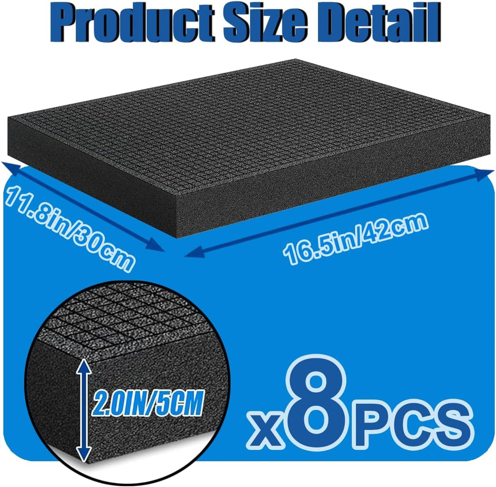 Tool Box Foam Inserts for Cases, 8pcs High Density Foam Sheets Foams Board Pick and Pluck Foams, Tool Box Liner