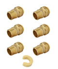 6Pcs EFIELD 3/4 Inch x 3/4 Male Adapter Push Fitting(PF125-6)