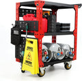 3-Tier Rolling Tool Cart on Wheels, Utility Tool Storage Cart | Heavy Duty 1250 lbs, With Pegboard