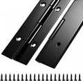 2Pack Black Piano Hinge 48 Inch x 1 1/2 Inch Open Width