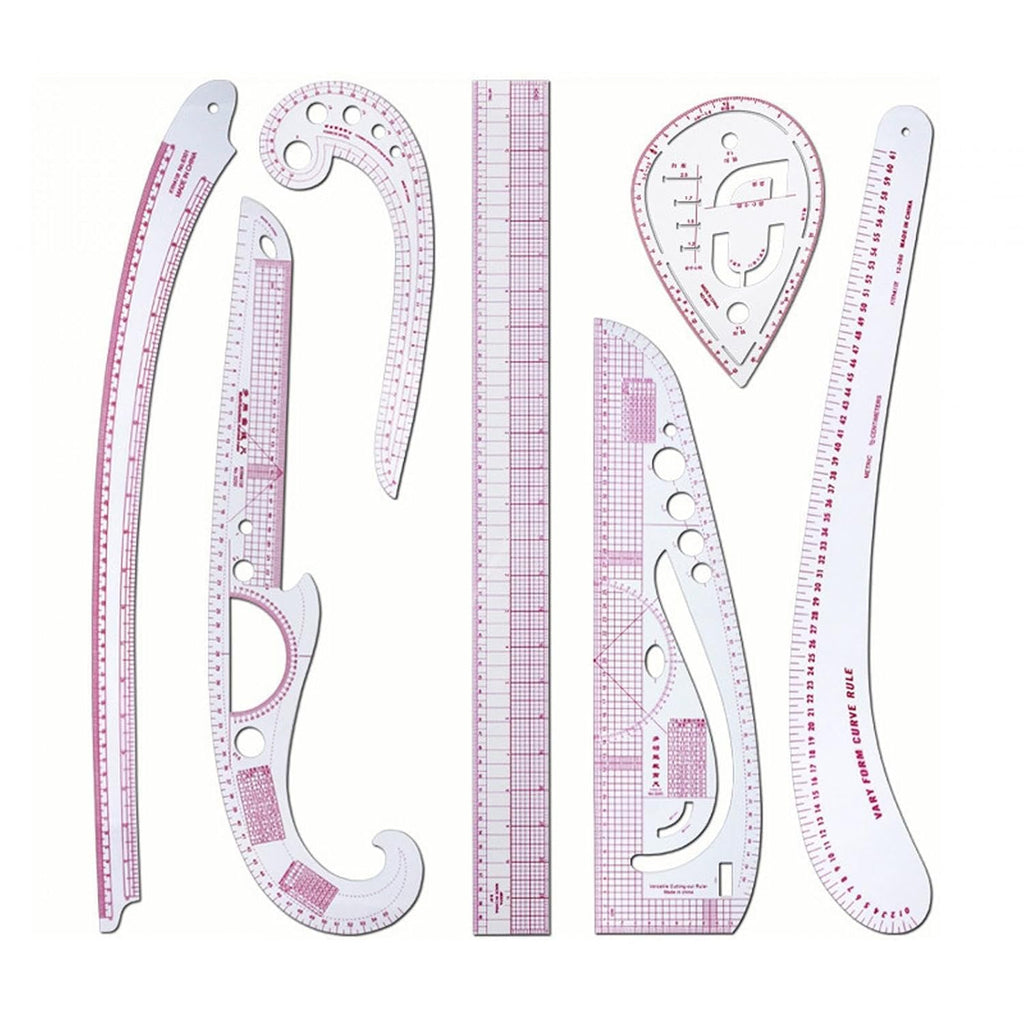 French Curve Ruler Set for Pattern Making, 11 Piece Sewing Measuring Tools, Flexible Dressmakers Rulers for Tailors
