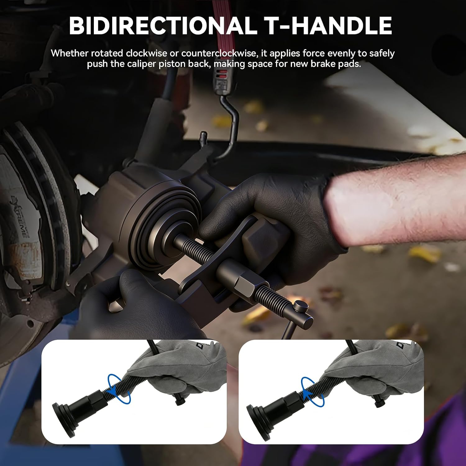 22pc Brake Caliper Compression Tool Set, Heavy Duty Brake Piston Compressor Tool and Wind Back Tool Kit for Brake Pad