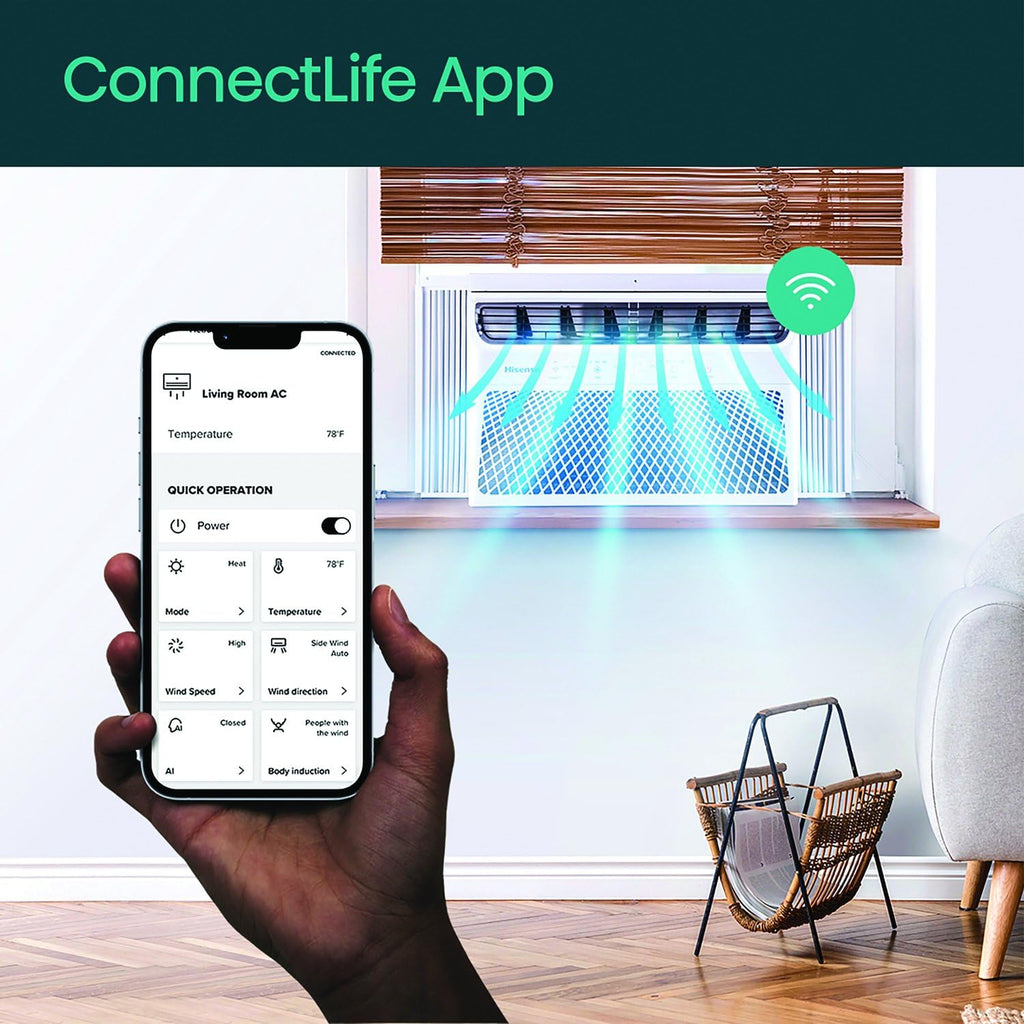 12,000 BTU Window Air Conditioner, Wi-Fi Smart App Control