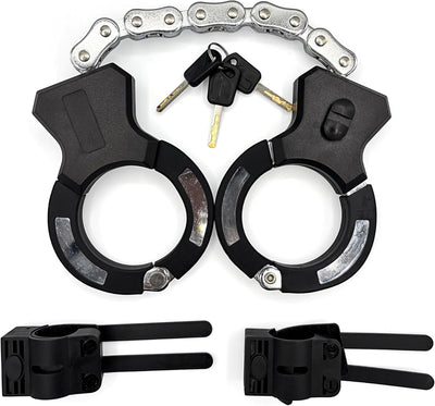 Monster Lock ML801 Heavy-Duty Chain Lock with Dual 3" Cuffs, 21" Long – Cut & Pry Resistant Security Chain for