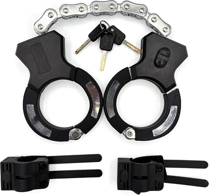 Monster Lock ML801 Heavy-Duty Chain Lock with Dual 3" Cuffs, 21" Long – Cut & Pry Resistant Security Chain for