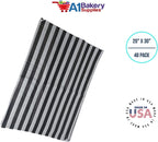 Black & White Stripes Tissue Paper 20 X 30 - (48 Pack)