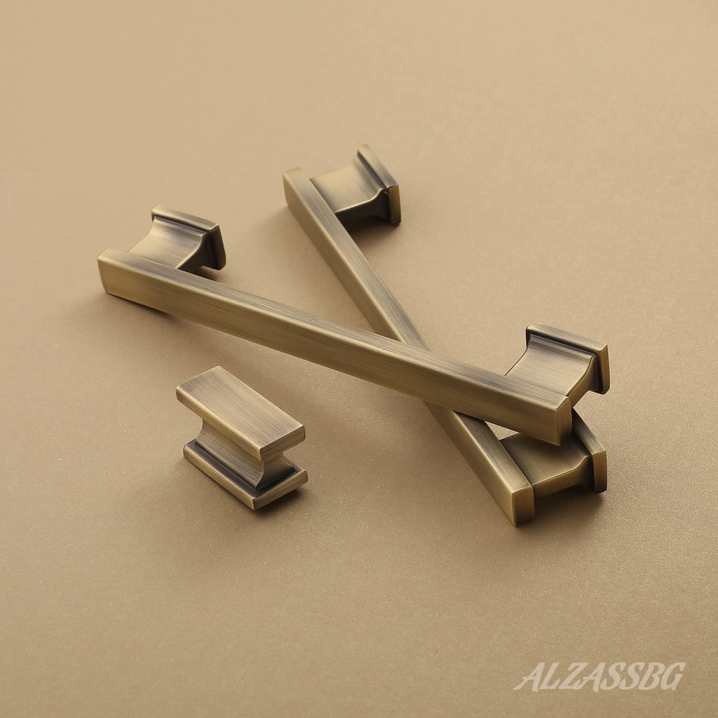 5" Brushed Antique Brass Cabinet Pulls 5 Pack, AL3061AB