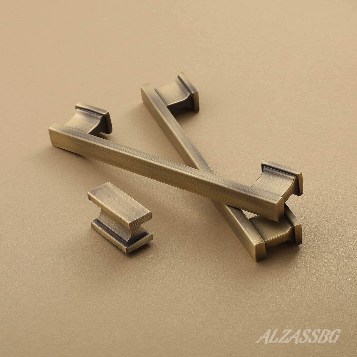 5" Brushed Antique Brass Cabinet Pulls 5 Pack, AL3061AB