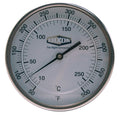 Dixon 50040064 Model 50 Bi-Metal Thermometer 1/2" MNPT CBM, 5" Face, 4" Stem