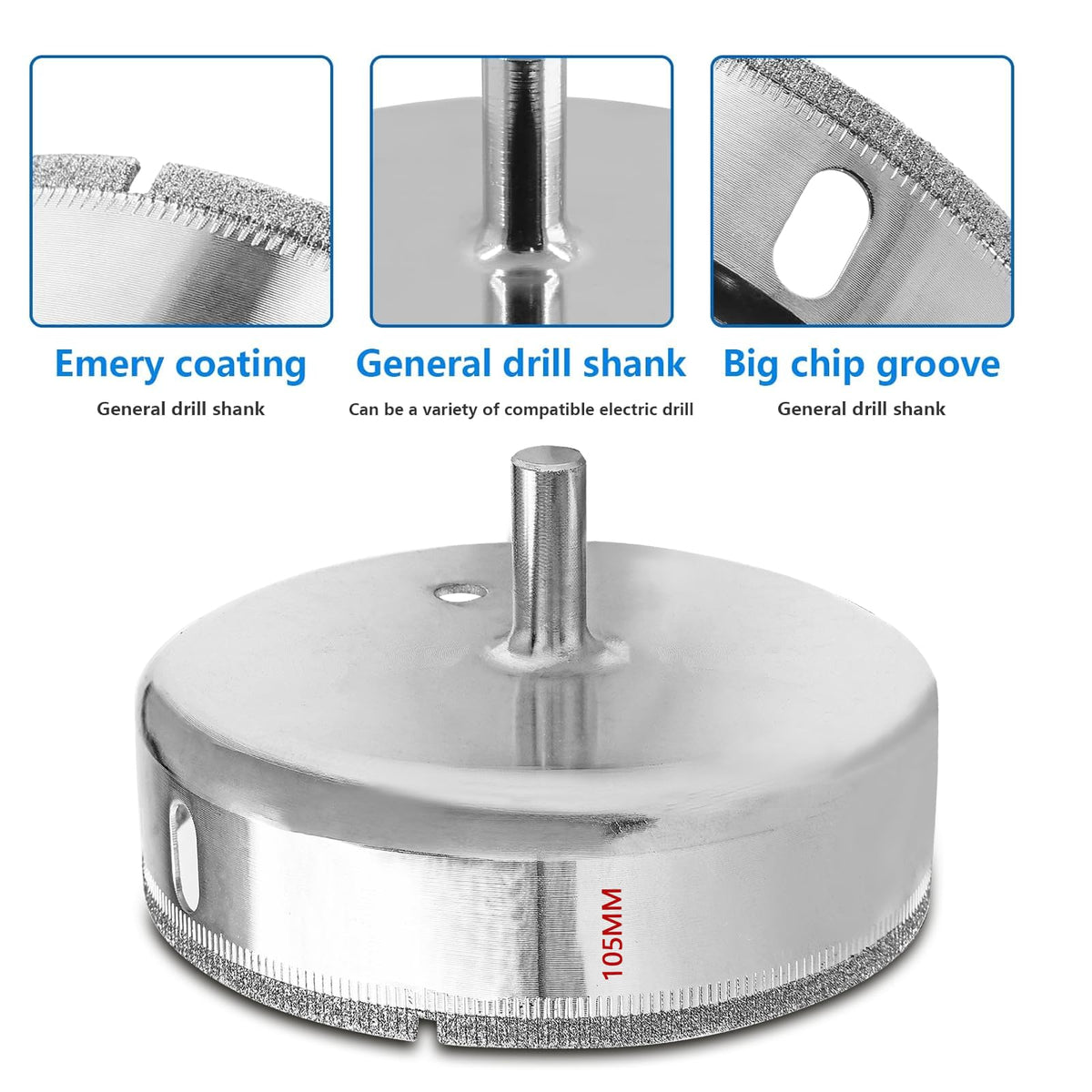 Luomorgo 105mm/4-1/8 Inch Diamond Hole Saw
