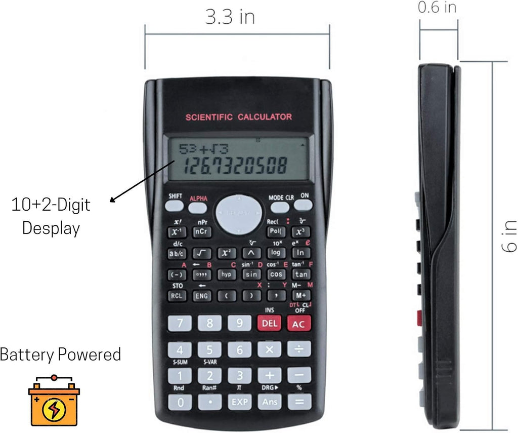Scientific 2 Line Calculator - Fraction & College Math Calculator f | or Students & Engineers