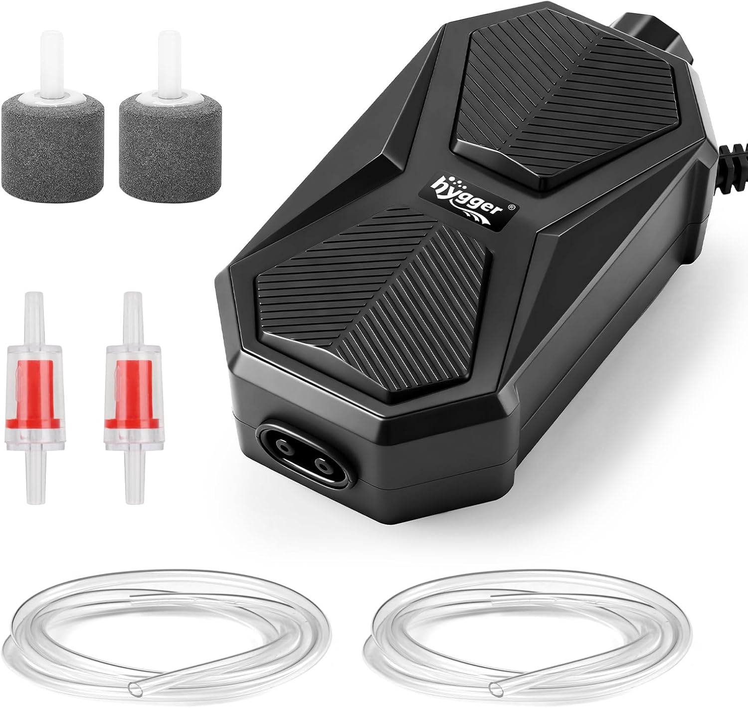 Aquarium Air Pump, Ultra Quiet Oxygen Aerator with Air Stone Airline Tubing Check Valve, Aquarium Fish Tank Air
