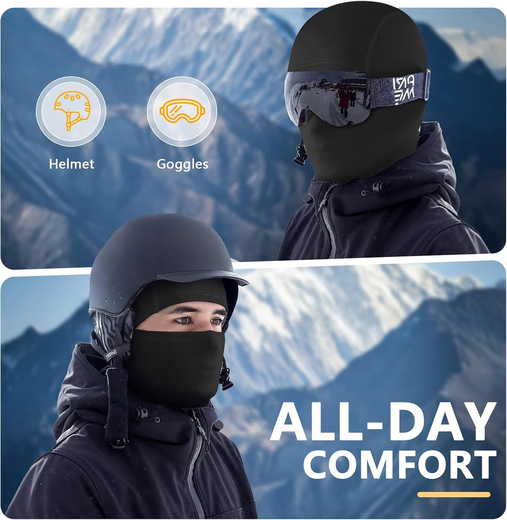 Black Ski Mask for Men Women Balaclava Face Mask Men Balaclava Ski Masks Beanie Full Face Mask Neck Gaiter Face Mask