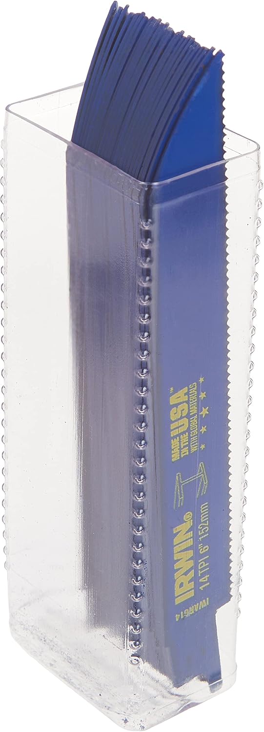 IRWIN Tools Metal Cutting Reciprocating Saw Blade, 6-Inch, 14 TPI, 50-Pack (372614BB)
