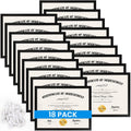 18 Pack Certificate Frames 8.5 x 11, College Diploma Frame, Black