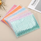 Clear Bubble Bags 9"x6" Pink 2Pcs Heart Bubble Wrapping Pouches