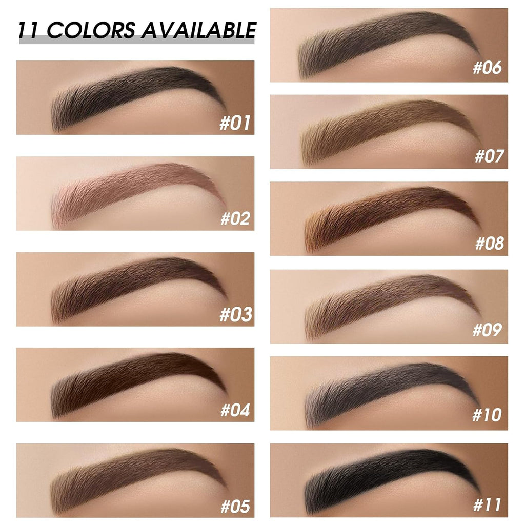 Eyebrow Pomade Kit with Dual-ended Eyebrow Brush, Water and Stain Resistant High Pigment Pomade, Corrects Brow