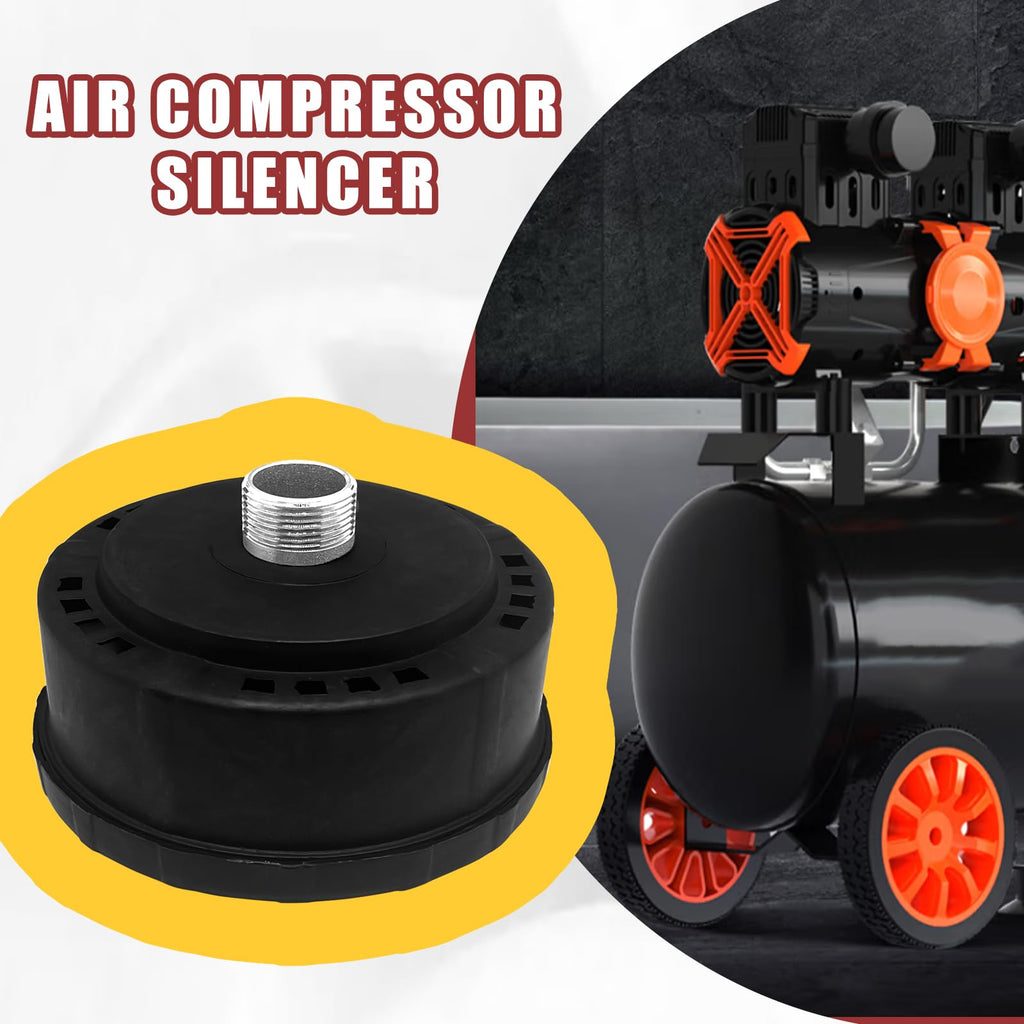 1pcs 25mm/1Inch Air Compressor Noise Reducer Silencer Filter,Plastic Shell Round Muffler Filter