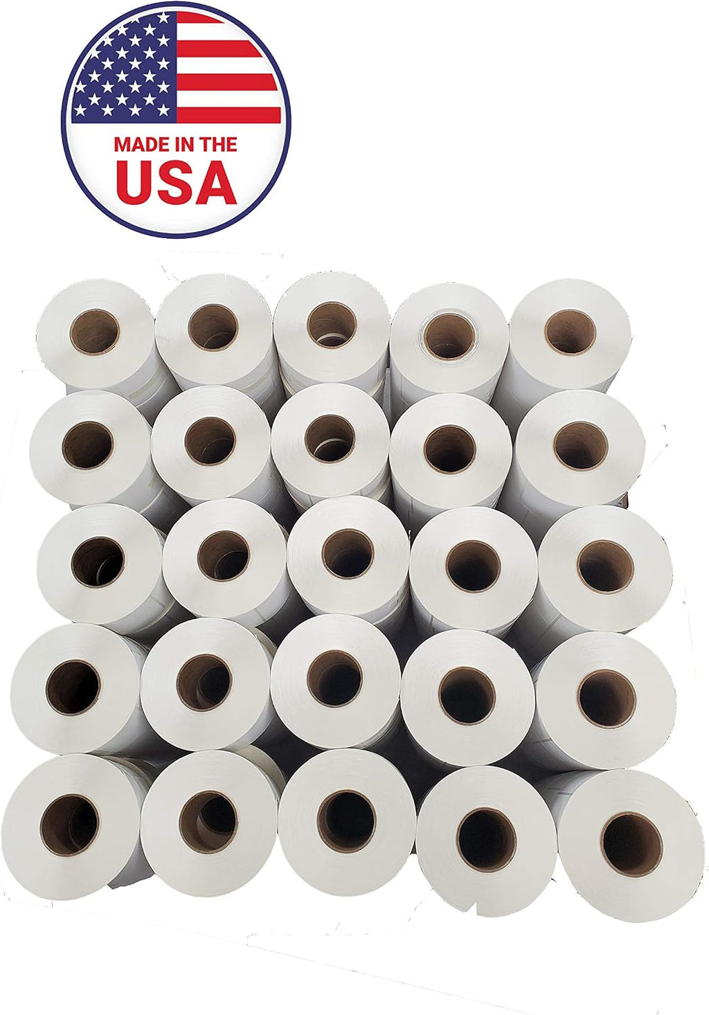 Bizerba Scale Labels Blank White Thermal Label Rolls Compatible with Multiple Printers (8400B, 24 Rolls)
