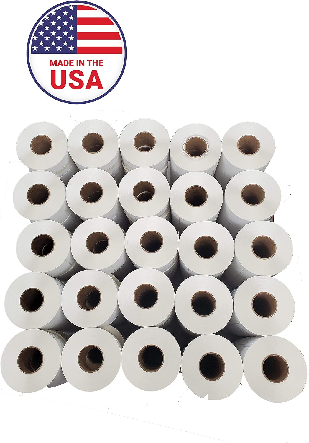 Bizerba Scale Labels Blank White Thermal Label Rolls Compatible with Multiple Printers (8400B, 24 Rolls)