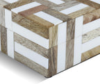 Remote Control Keepsake Wood Storage Box With Lid 10x4.5x2