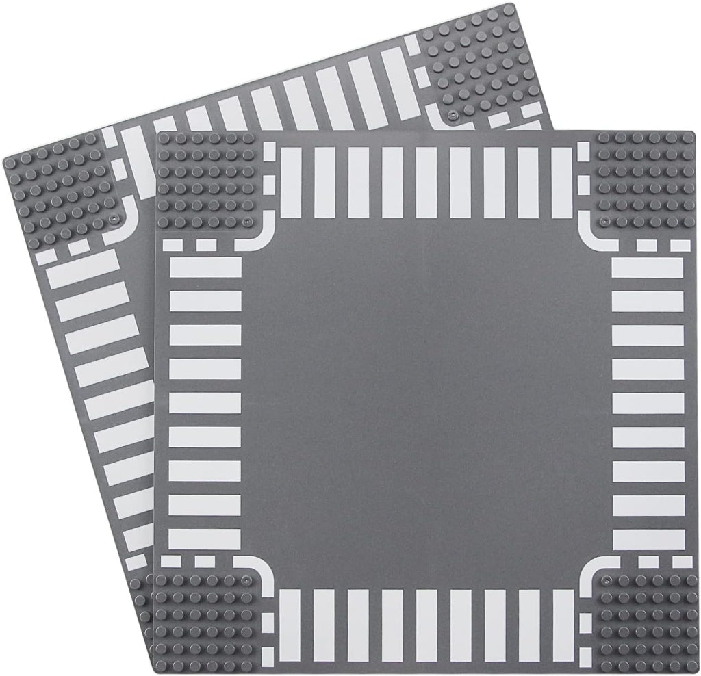 Classic Road Base Plates Street Building Kit Crossroad 2PCS