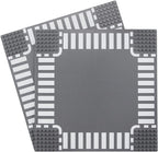 Classic Road Base Plates Street Building Kit Crossroad 2PCS