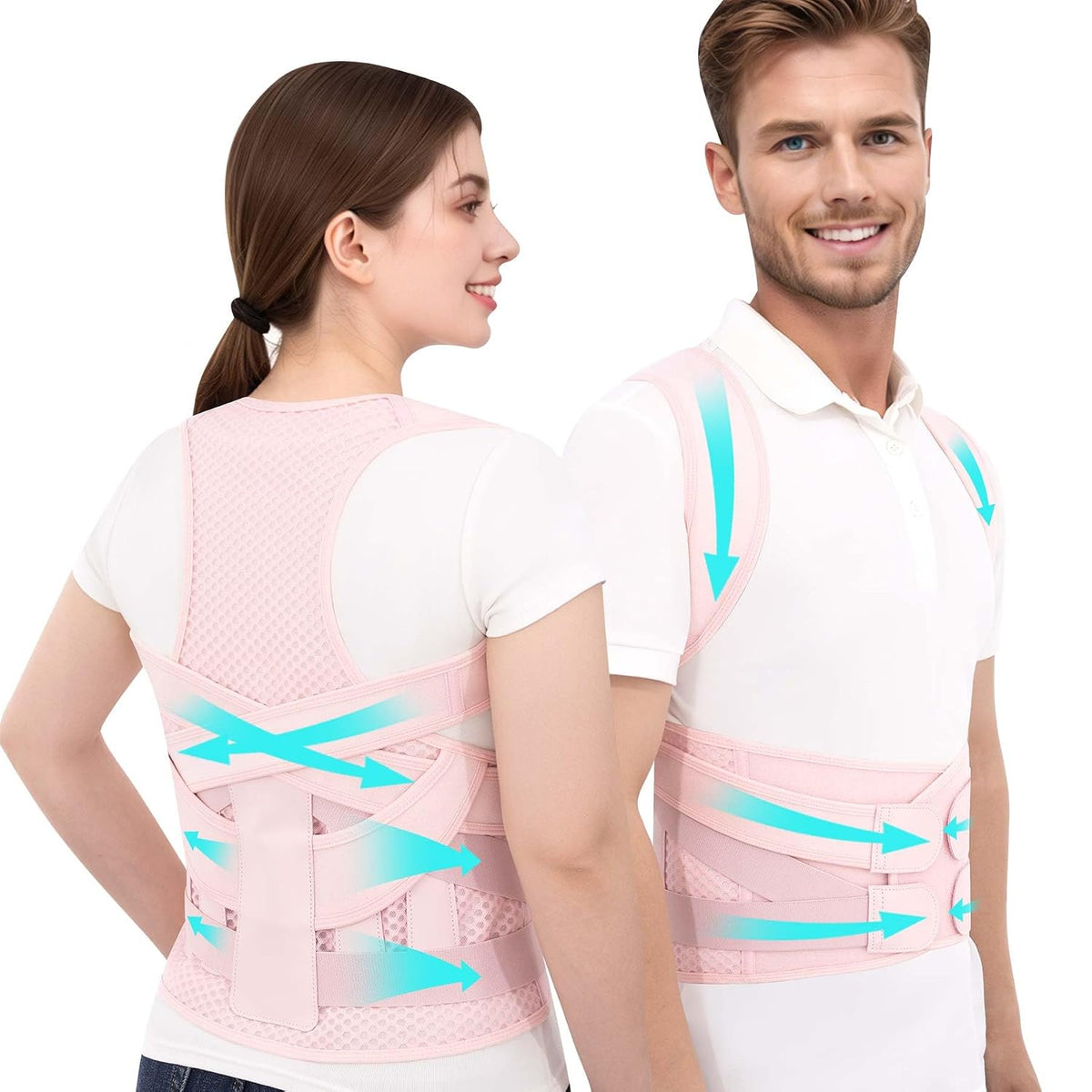 Posture Corrector for Women and Men, Back Brace Posture Corrector with Full Back Support, Adjustable Shoulder Brace
