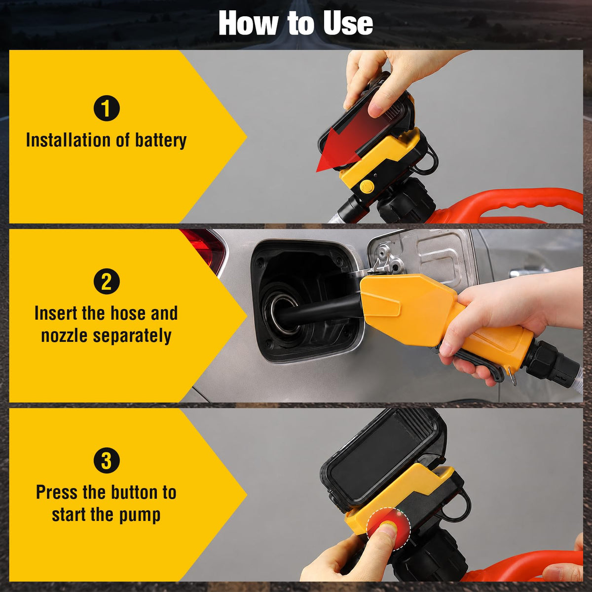 BuffVorce 5GPM Cordless Fuel Transfer Pump, Auto-Stop & Hand Trigger Nozzle