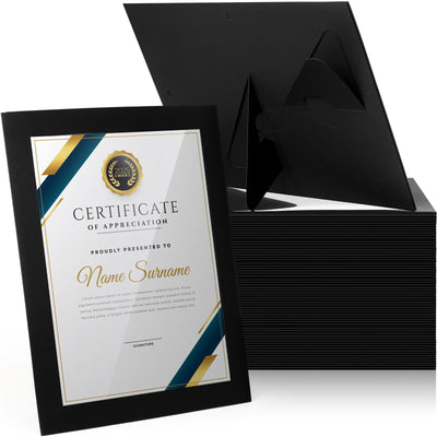 50 Pcs 8.5x11 Certificate Frame for Diploma Award Document, Black