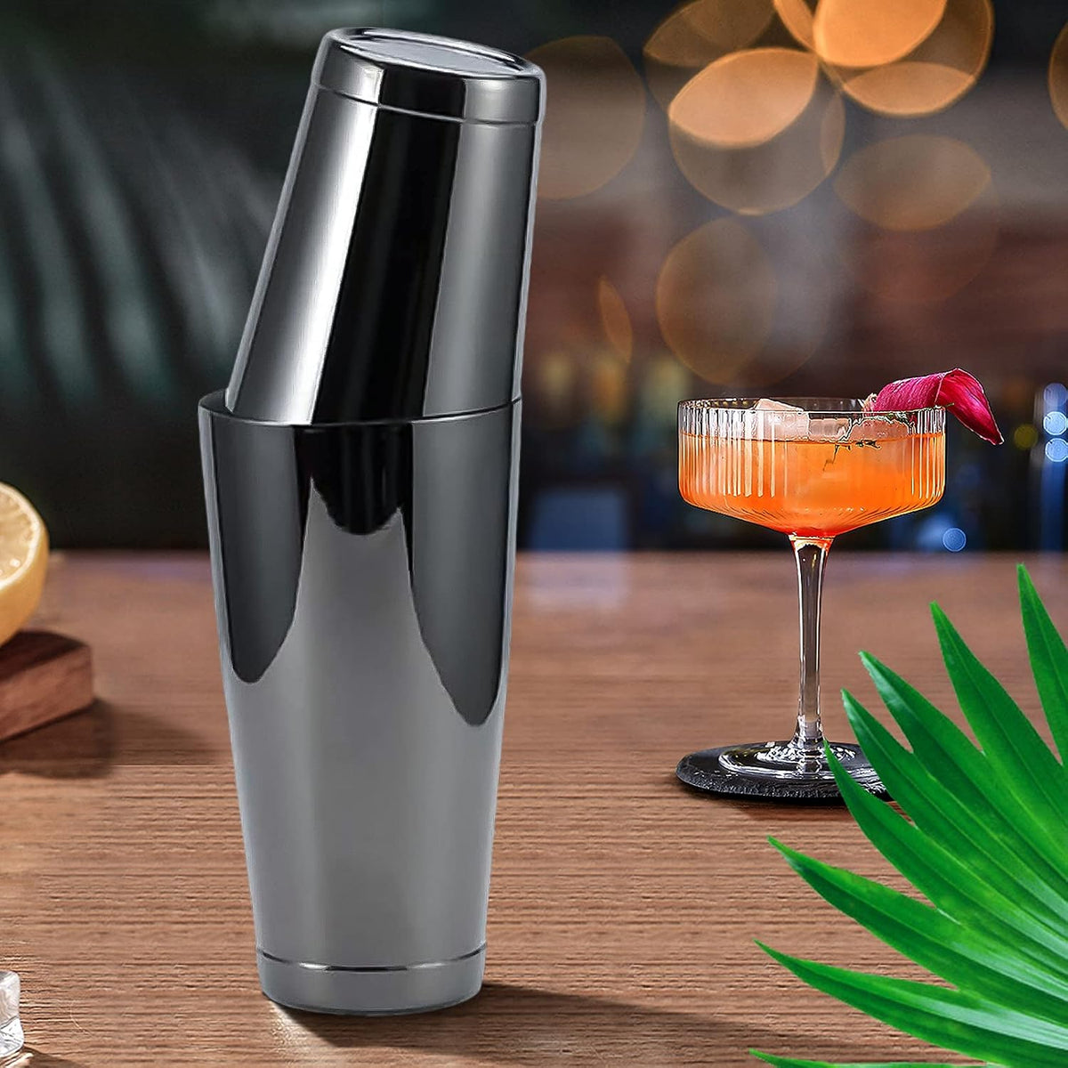 Stainless Steel Boston Shaker - 2-piece 18oz & 28oz Professional Bartender Cocktail Shaker Bartender Shaker Kit