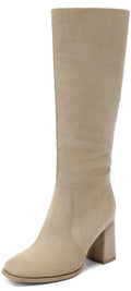 Knee High Boots for Women Wide Calf Tall Boots Square Toe 6.5W