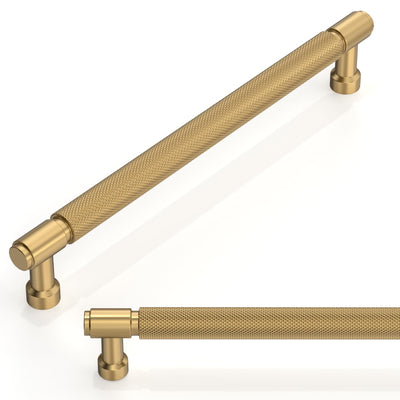 10 Pack Champagne Bronze Knurled Cabinet Pulls 8 Inch(203mm) Kitchen Cabinet Handles Cabinet Hardware for Drawer Pulls