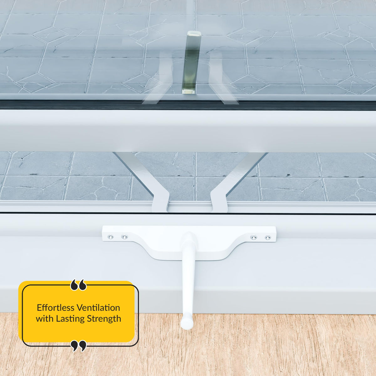 Pivot Shoe Operator for Single Vent Awning Windows, White Finish