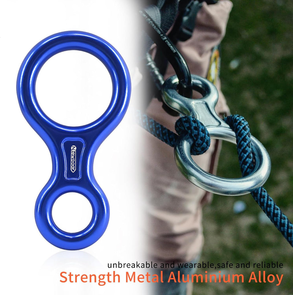 Climbing Gear Downhill Equipment, Descender Rappel Rock Climbing Descending Belaying Equipment Rescue Figure 8