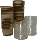 4 Ounce Souffle Cups and Lids - 100% Biodegradable and Compostable - 50 Pack