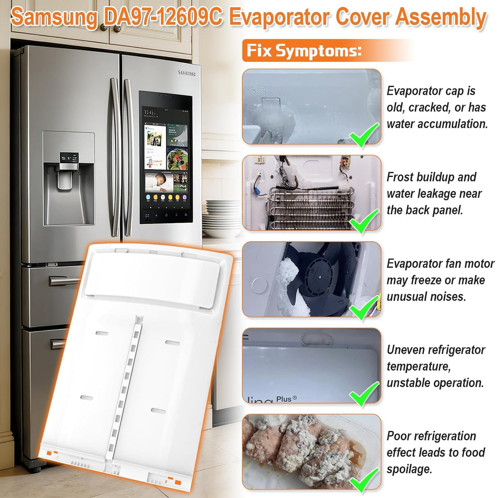 DA97-12609C Fridge Evaporator Cover Fan for Samsung RF260BEAESR RF263BEAESR