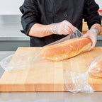 Gusseted Poly Bags, Clear Plastic Bread Bags Open Top, 10 x 8 x 24 Inch, 0.75 Mil, Pack of 500