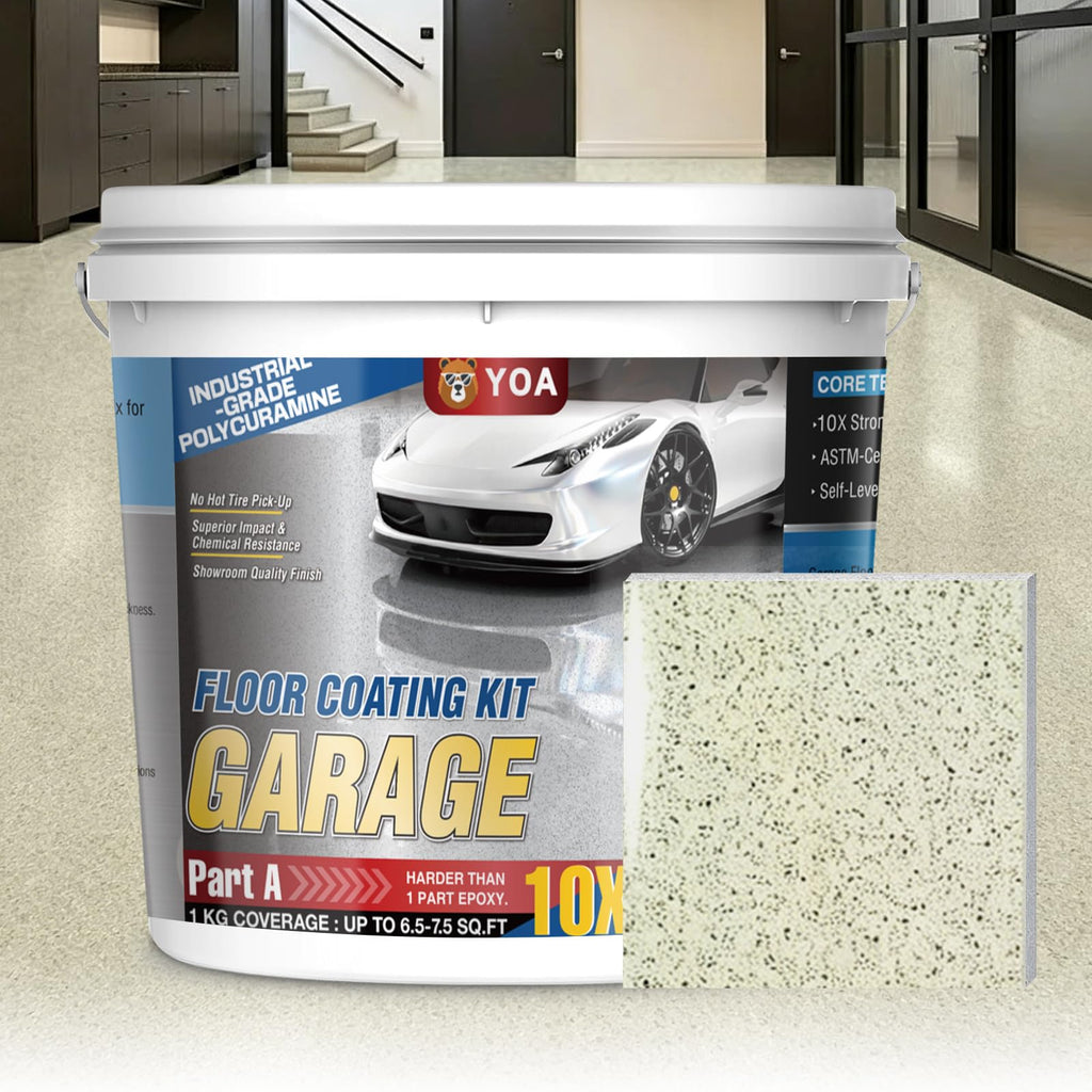 Epoxy Colored Sand Self Leveling Flat Floor Paint (Beige 5 Gallon)