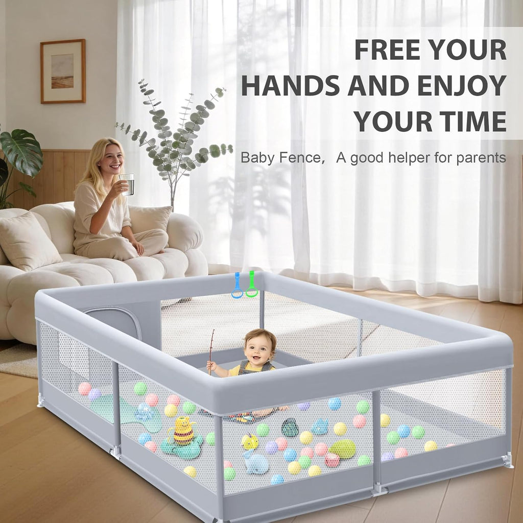 Baby Playpen 50 x 50 Inch Play Pen Playards, Playpen for Babies and Toddlers, Baby Playard for Indoor & Outdoor