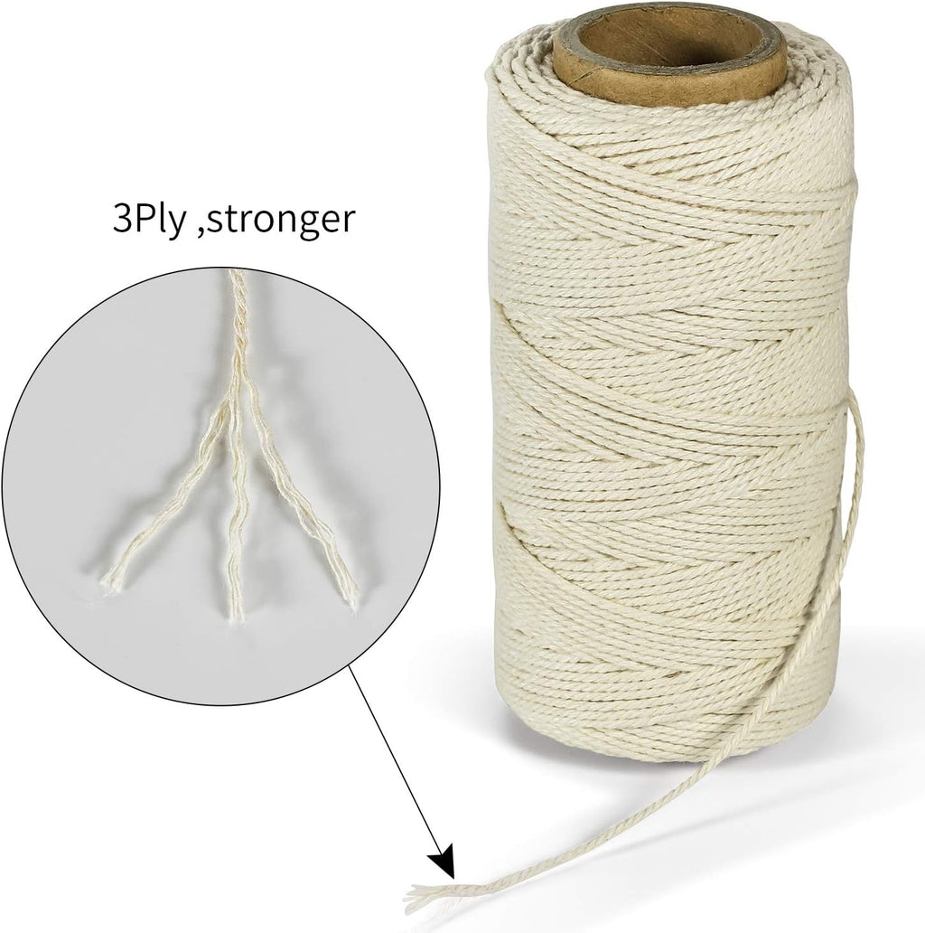 Cotton Butchers Twine for Cooking – 476ft,Beige