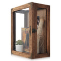 Shadow Box Display Case 11x14 Deep with Glass on 4 Sides, 6.2in Depth Wall Mounted Memory Box for Keepsakes, Wooden