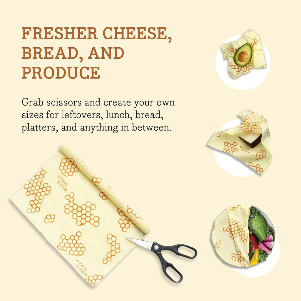 Beeswax Wrap Roll, 14 x 53 in - Honeycomb