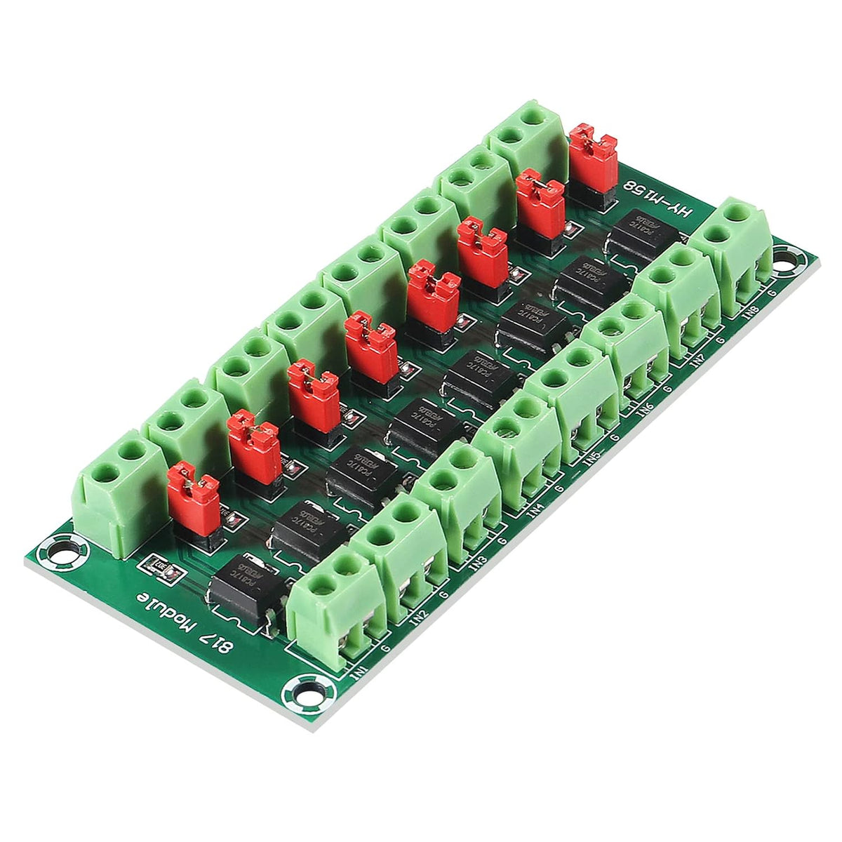 2Pcs PC817 8 Channel Optocoupler Isolation Board 3.6-30V Driver Photoelectric Isolated Module Voltage Converter Adapter Module