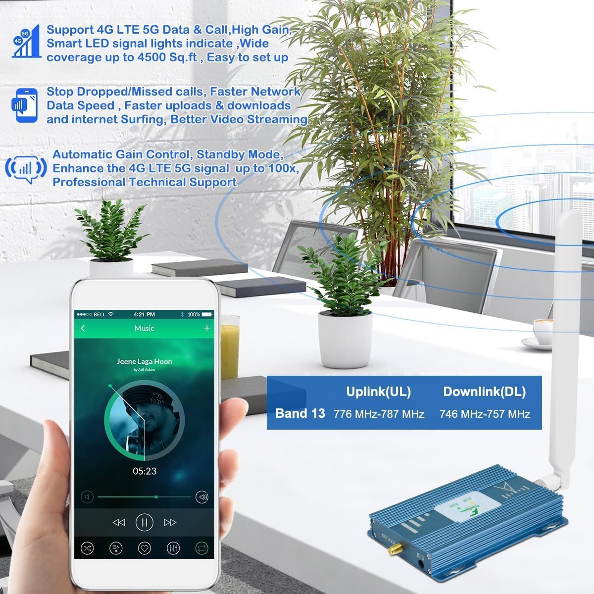 Verizon Signal Booster Verizon Cell Phone Signal Booster 5G 4G LTE Band 13 Cell Signal Amplifier Cell Booster Cell